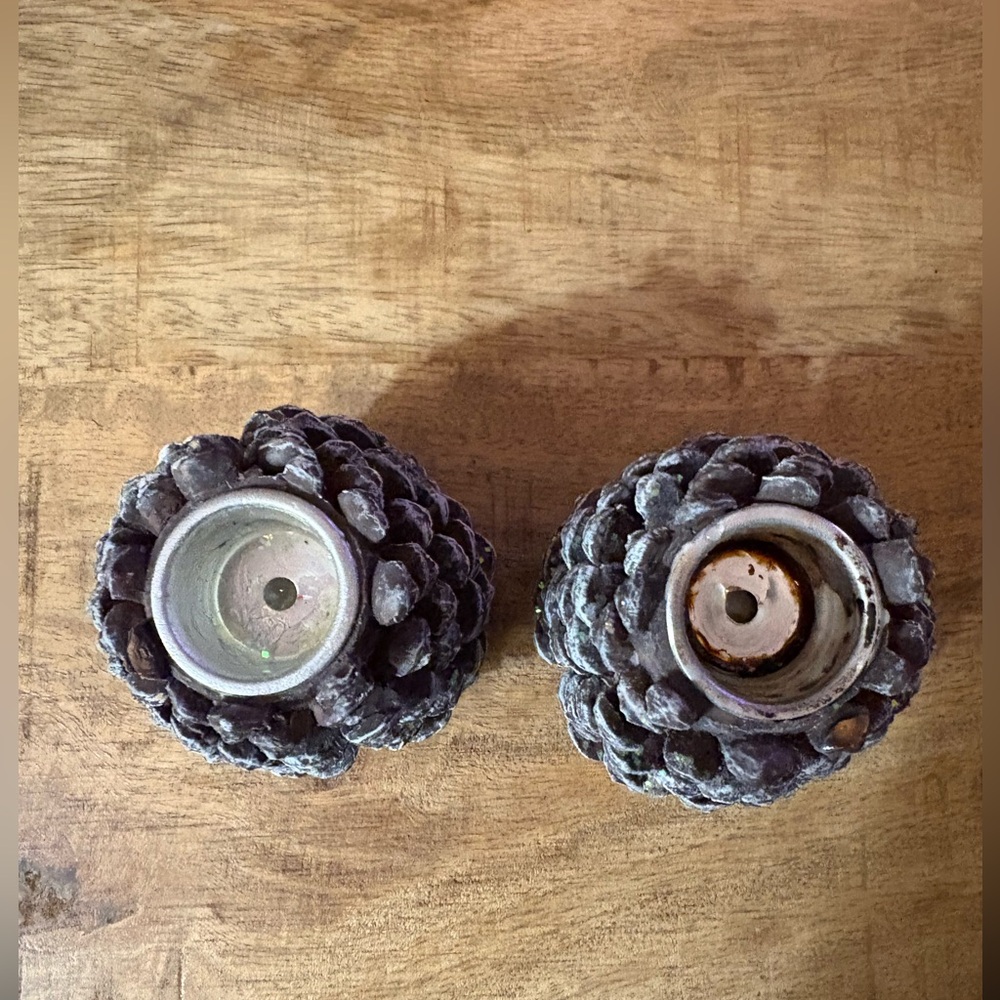 Rustic Pinecone Candle Holders - Picture 5 of 9
